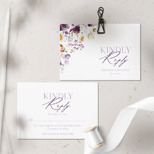 Tarjeta RSVP elegante minimalista