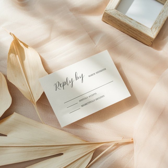 Tarjeta RSVP elegante minimalista (Subido por el creador)