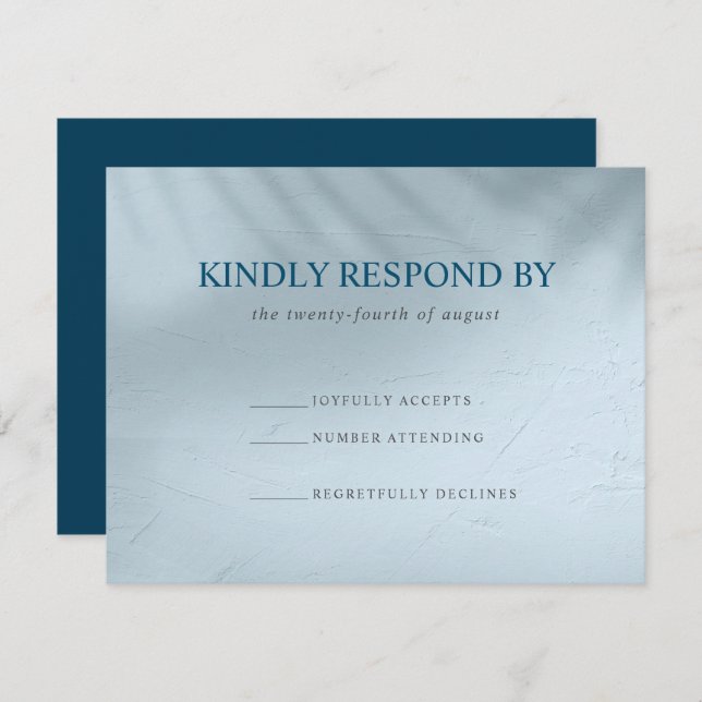 Tarjeta RSVP Elemental de Agua e Hielo (Anverso / Reverso)