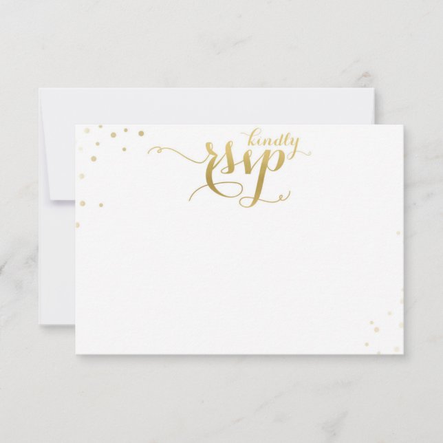 Tarjeta RSVP en blanco para la invitación a la bod (Anverso)