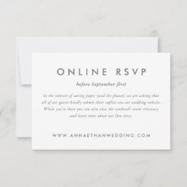 Tarjeta RSVP en línea de Boda de anillo de oro Ros