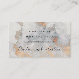 Tarjeta RSVP en línea de Boda de la cantera de cob