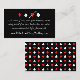 Tarjeta RSVP en línea del Boda Black Love Struck C