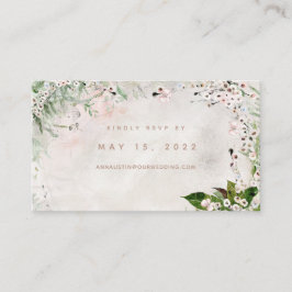 Tarjeta RSVP en línea para Boda de Whisper y Rubor