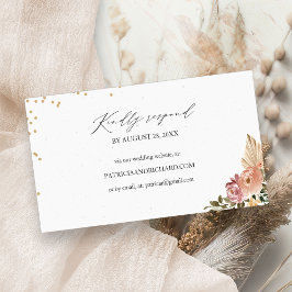 Tarjeta RSVP en línea para Boda Floral Boho