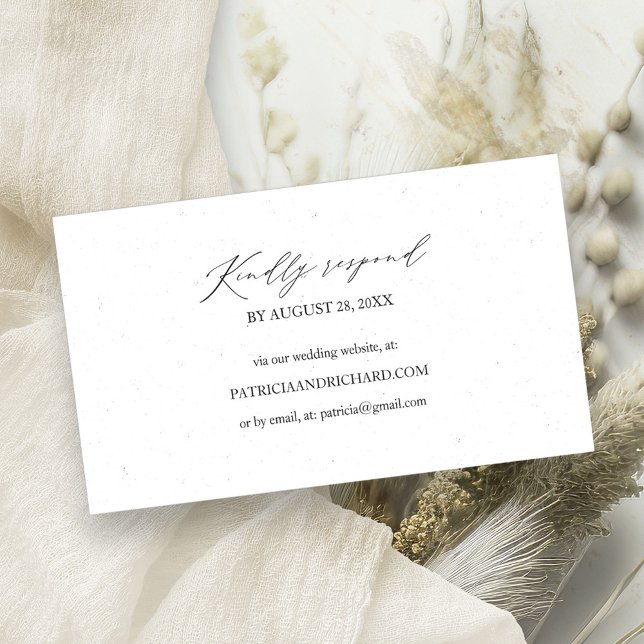 Tarjeta RSVP en línea para el Boda de guiones eleg (Subido por el creador)