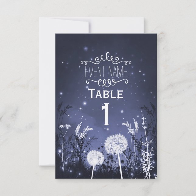 Tarjeta RSVP encantada de Twilight Sky Stars & Fol (Anverso)