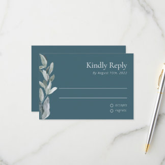 tarjeta rsvp floral de acuarela