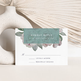 Tarjeta RSVP floral de jardín inglés | Jade