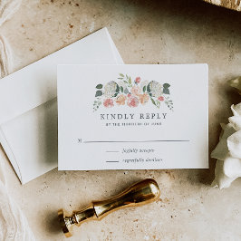 Tarjeta RSVP floral de verano medio