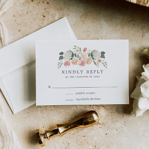Tarjeta RSVP floral de verano medio