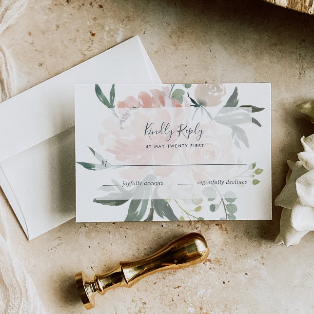 Tarjeta RSVP floral de verano medio (Subido por el creador)