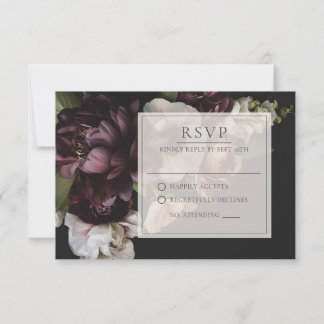 Tarjeta RSVP floral devota