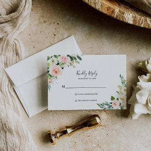 Tarjeta Rsvp Floral Elegante De Verdor