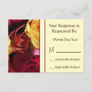 Tarjeta RSVP Floral para Rosas de otoño