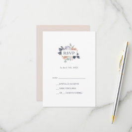 Tarjeta RSVP floral simple y rústica