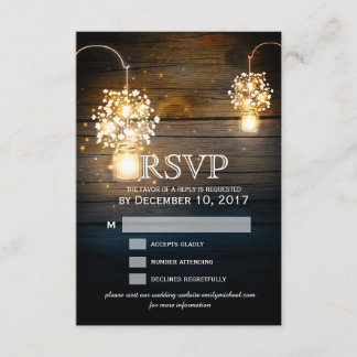 Tarjeta RSVP florida de Mason Jar gbright