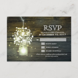 Tarjeta RSVP florida de Mason Jar gbright
