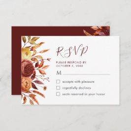 Tarjeta RSVP Foliage Foliage Foliage Floral Fall