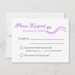 Tarjeta RSVP Fun Flamingo & Hearts Boda Suite