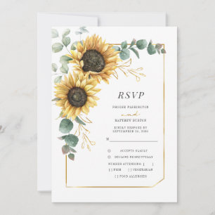 Tarjeta RSVP Geométrica De Eucalipto De Giro Rústi
