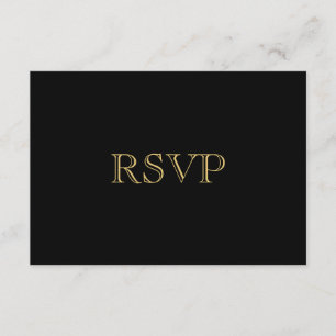 Tarjeta RSVP Golden Romance Art Deco