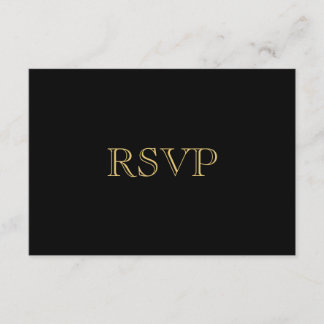 Tarjeta RSVP Golden Romance Art Deco