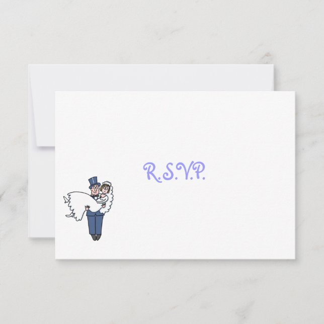 Tarjeta RSVP graciosa de novia y Personalizado Gro (Anverso)