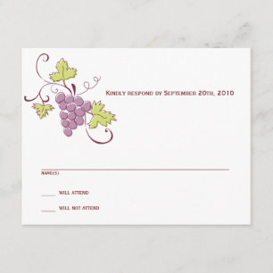 Tarjeta RSVP Grapevine