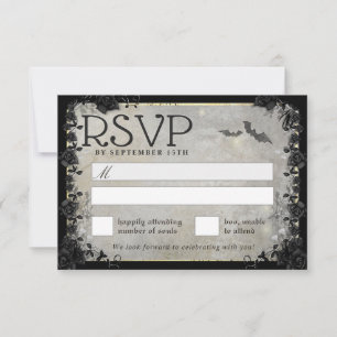 Tarjeta RSVP Gray Bats Gótica