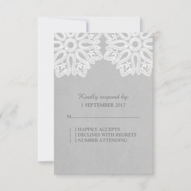 Tarjeta RSVP Gray Elegance (Anverso)