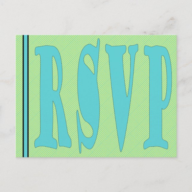 Tarjeta RSVP-GreenAqua (Anverso)