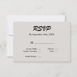 Tarjeta RSVP gris