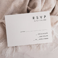 Tarjeta RSVP horizontal Minimalista moderna