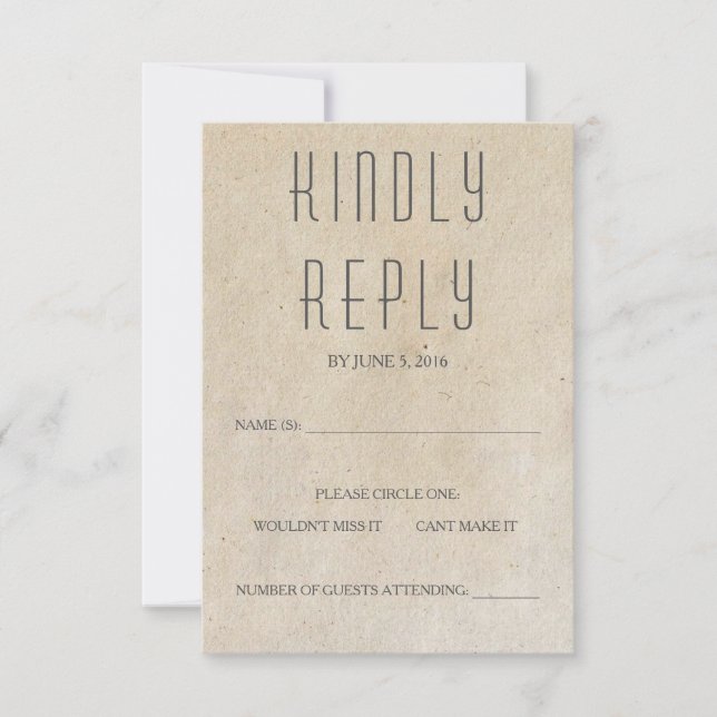 Tarjeta RSVP Huxley moderna (Anverso)