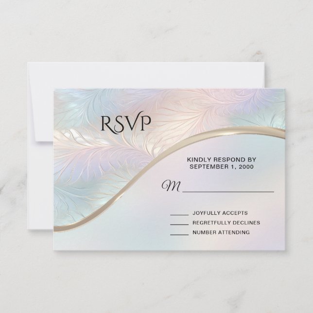 Tarjeta RSVP irlandesa de resumen moderno (Anverso)