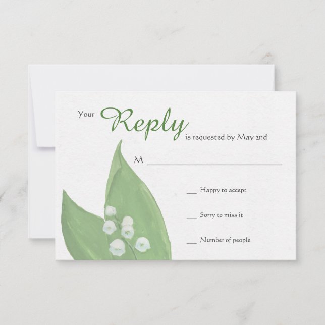 Tarjeta RSVP Lily of the Valley (Anverso)