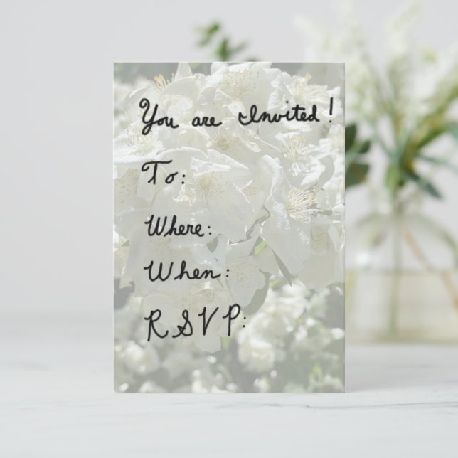 Tarjeta RSVP manuscrita (Anverso de pie)