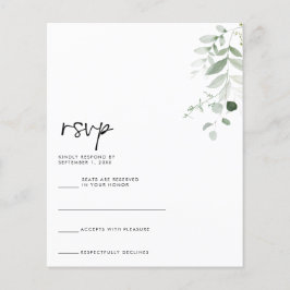 Tarjeta RSVP manuscrita moderna