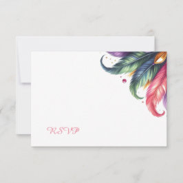 Tarjeta RSVP Mardi Gras