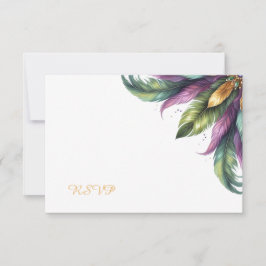 Tarjeta RSVP Mardi Gras