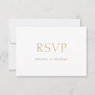 Tarjeta RSVP mínima moderna de escritura formal
