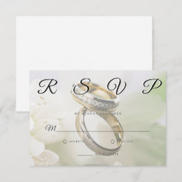 Tarjeta RSVP Minimalista elegante de anillos bodas