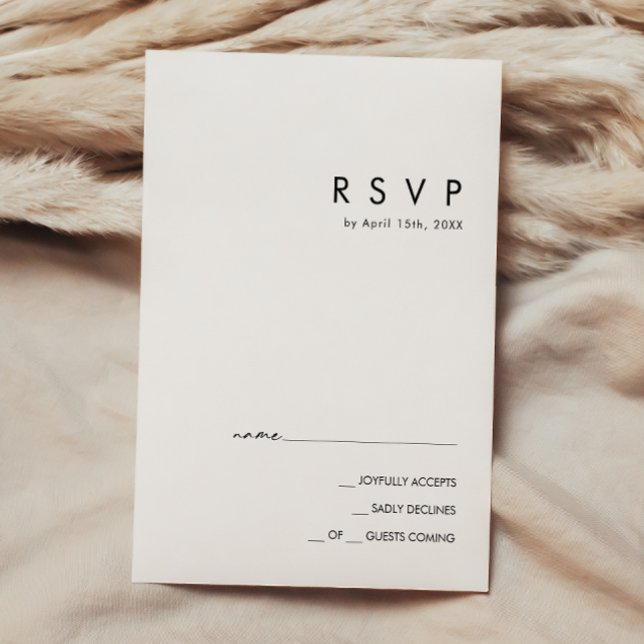 Tarjeta RSVP Minimalista moderna (Subido por el creador)