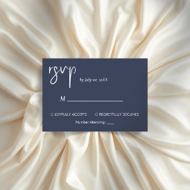 Tarjeta rsvp minimalista moderna y elegante