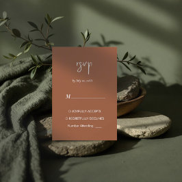 Tarjeta Rsvp minimalista moderna y elegante de ter