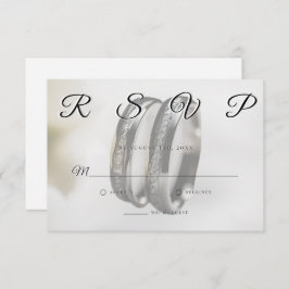 Tarjeta RSVP Minimalista simple y elegante para bo