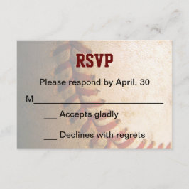 Tarjeta RSVP Mitzvah del bar de béisbol Personaliz
