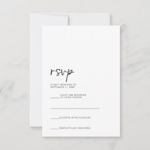 Tarjeta RSVP moderna