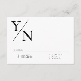 Tarjeta RSVP moderna y mínima